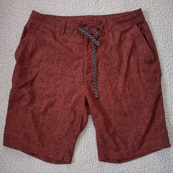 Sherpa Adventure Wear brown geometric print Board Shorts Men’s 32 - Picture 1 of 6